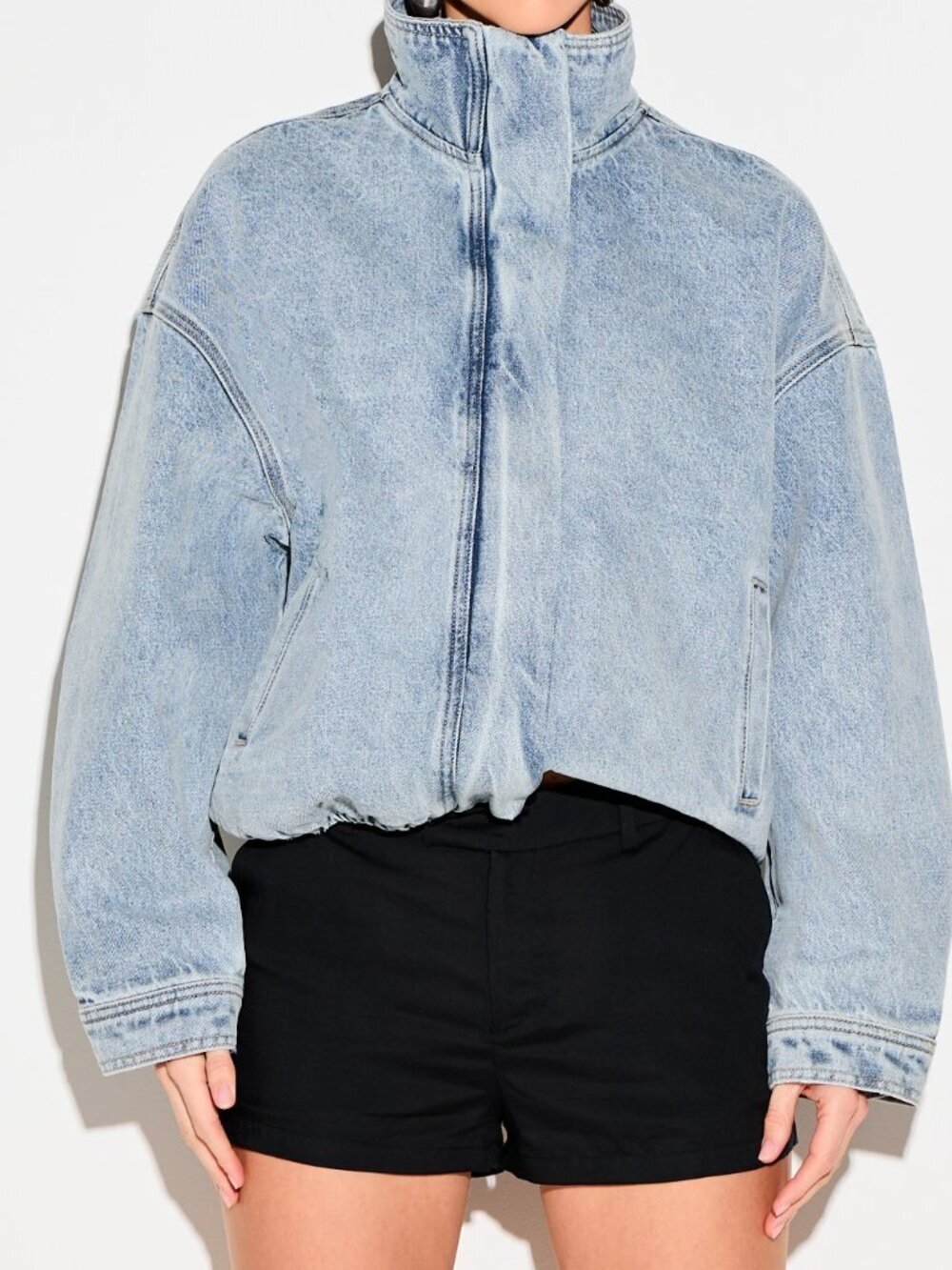 Blue Casual Women's Oversized Denim Jacket